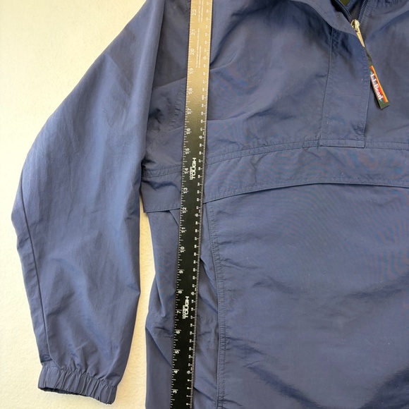 LL Bean Navy Blue Classic Anorak Womens Small Windbreaker 1/2 Zip Hooded Jacket - Picture 11 of 15